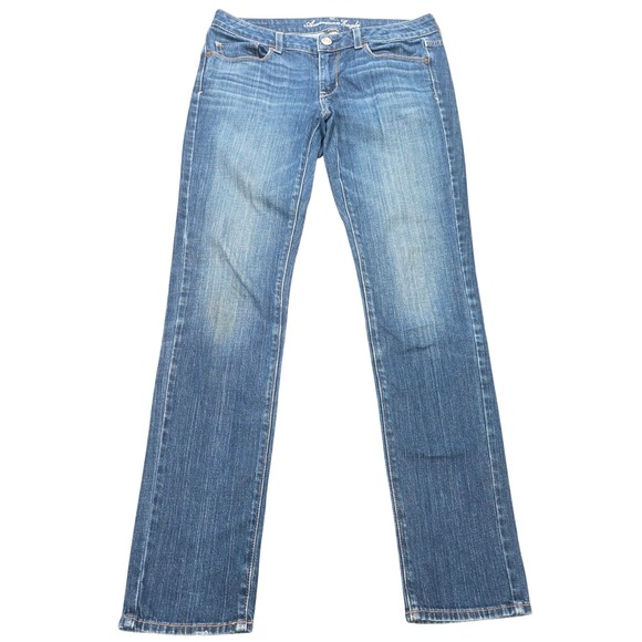 American Eagle Outfitters Denim - American Eagle Stretch Straight Leg Jeans Womens Size 6 Regular Medium Wash Blue